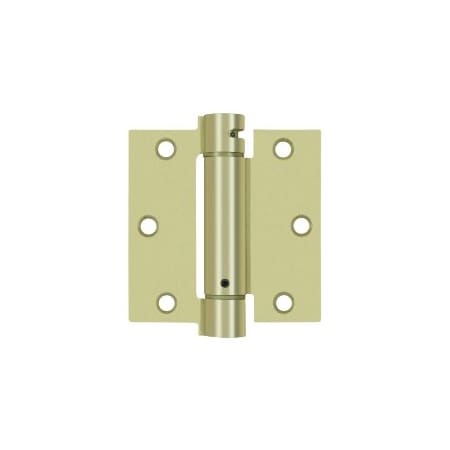 Deltana DSH35U4 Spring Hinge Brushed Brass, 10PK DSH35U4-XCP10